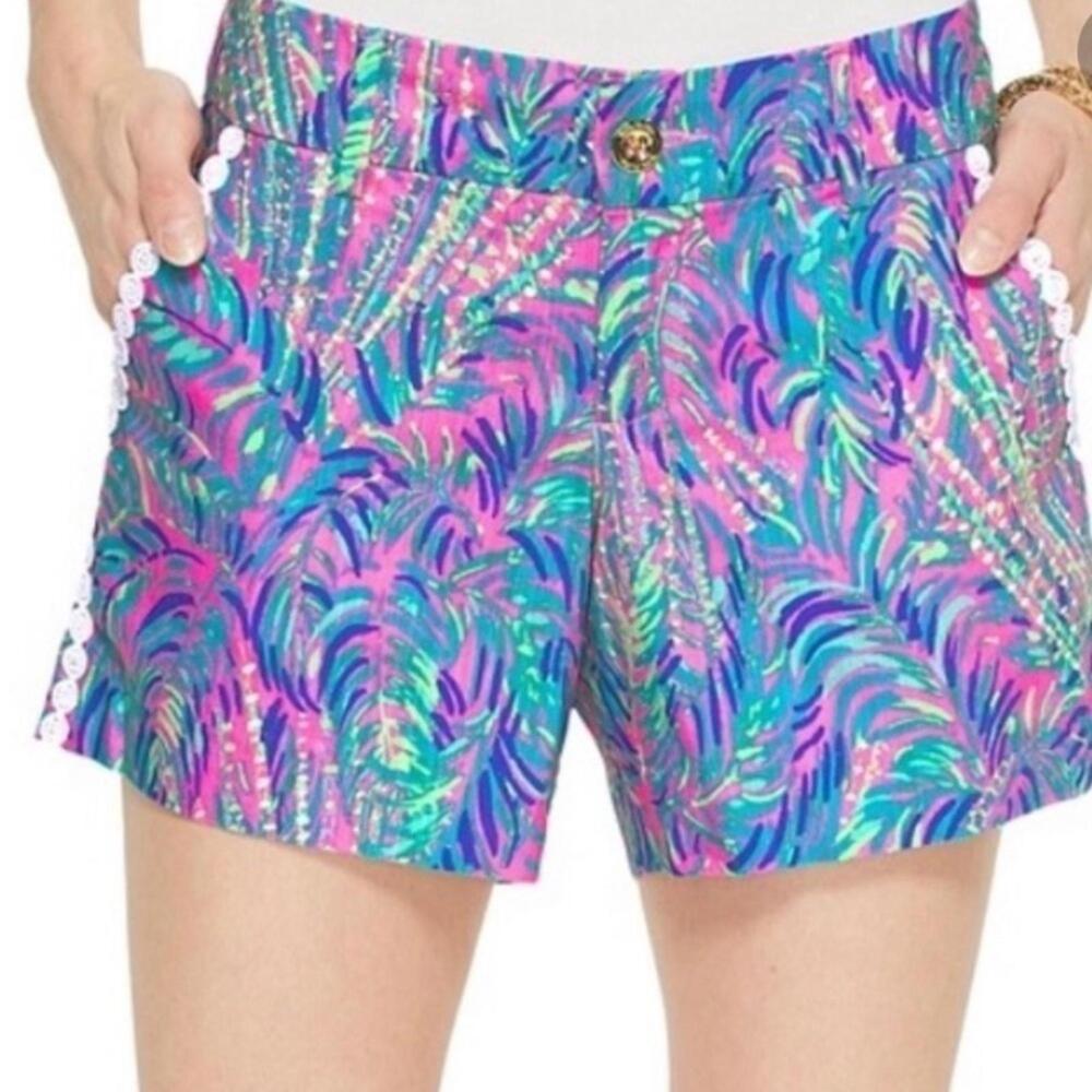NWT $64 Lilly Pulitzer Size 00 Callahan Shorts In Pink Sunset Coco Breeze
